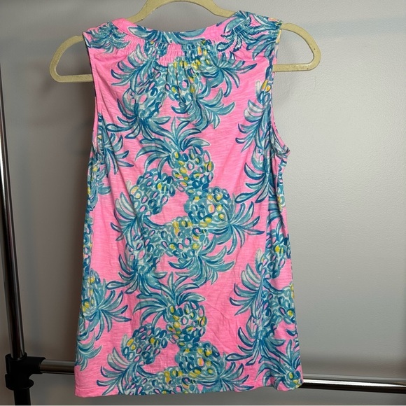 Lilly Pulitzer Essie Sleeveless Top Pelican Pink Beat The Heat Womens Size SMALL - Picture 4 of 11